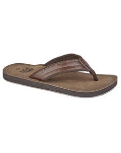 PDQ Light Toe Post Flip Flops Sandals Brown 